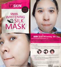 Le' Skin Snail Whitening Silk Mask แผ่นมาส์กหน้าใยไหม