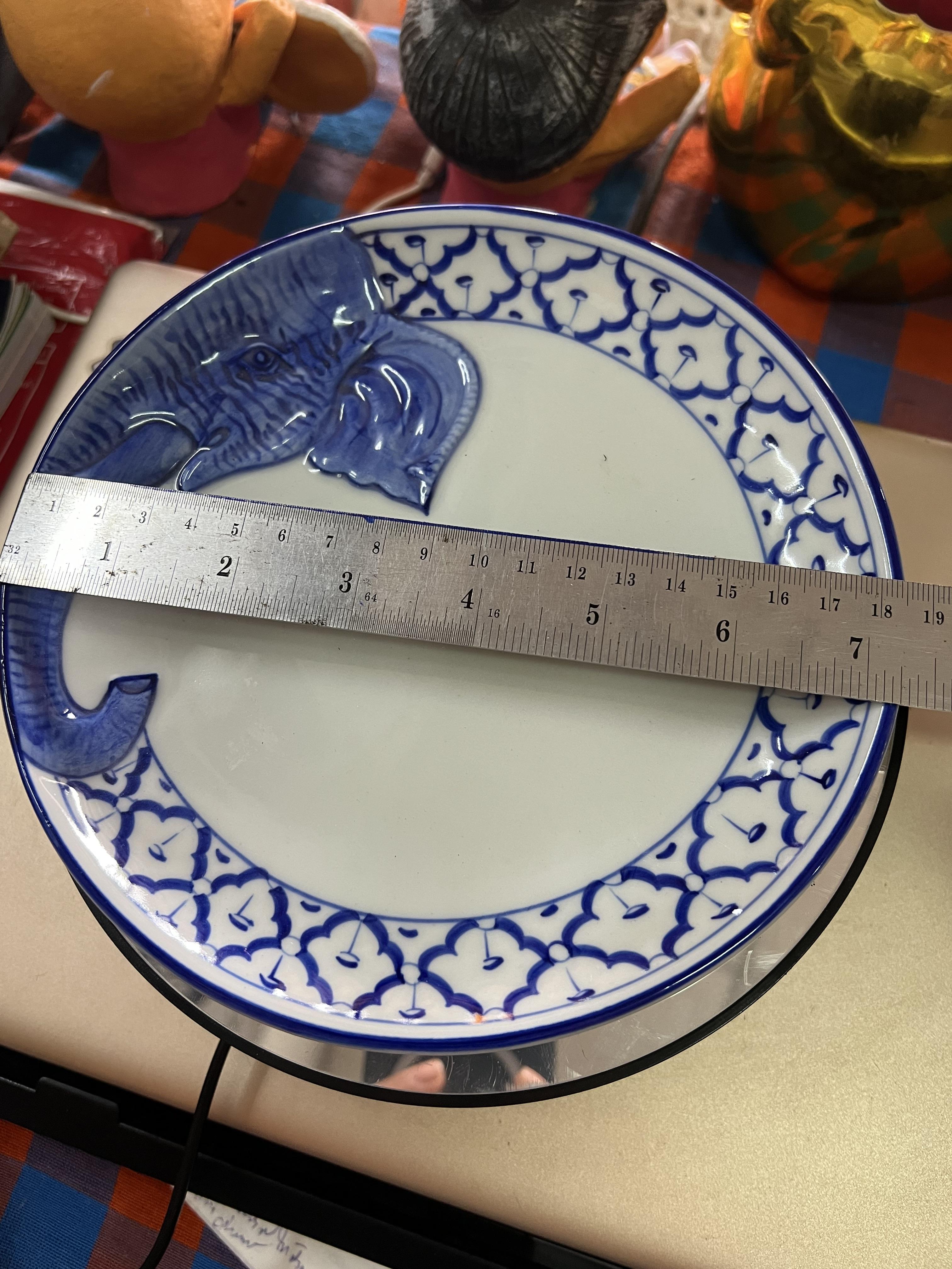 จานหัวช้างลายไทย7นิ้ว