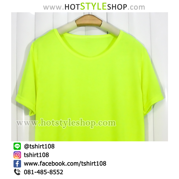 เสื้อยืดสีนีออนสะท้อนแสง ใส่ได้ทั้งชายและหญิง