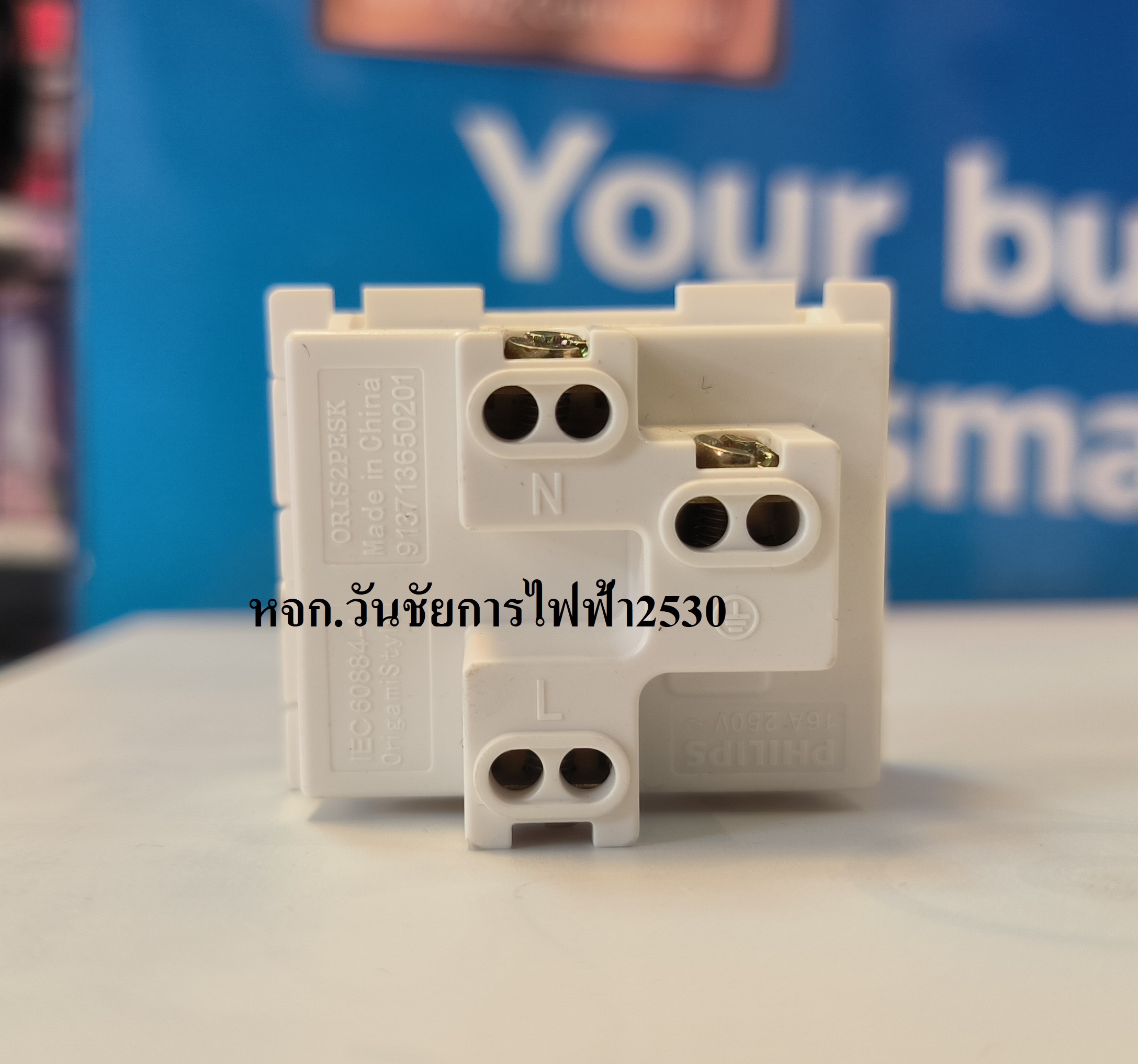 PHILIPS Origami ปลั๊กกราวด์เดี่ยว มีม่านนิรภัยรุ่น ออริกามิ Style Simplex 2P+E