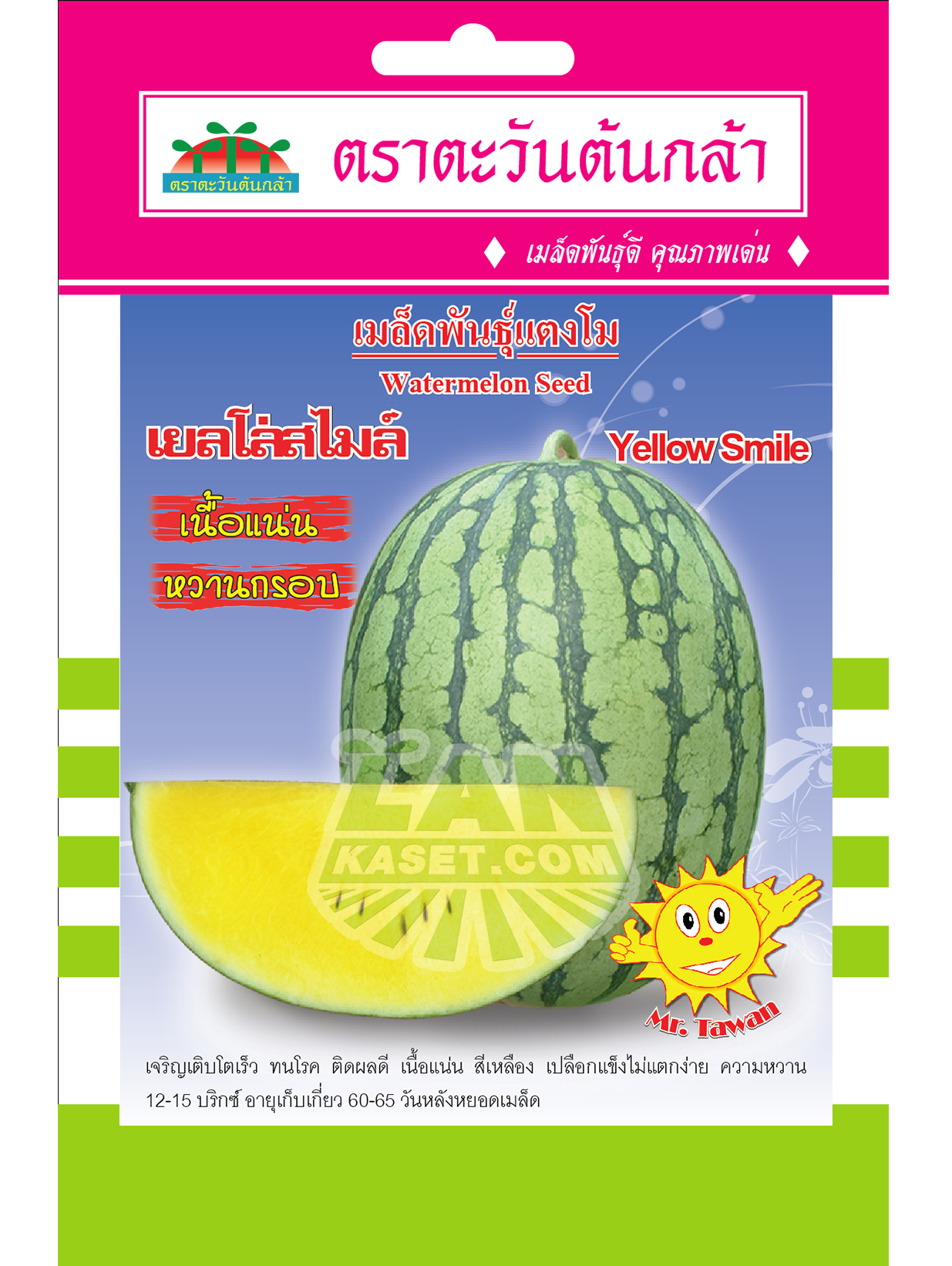 V4 เมล็ดพันธุ์แตงโม เยลโล่สไมล์