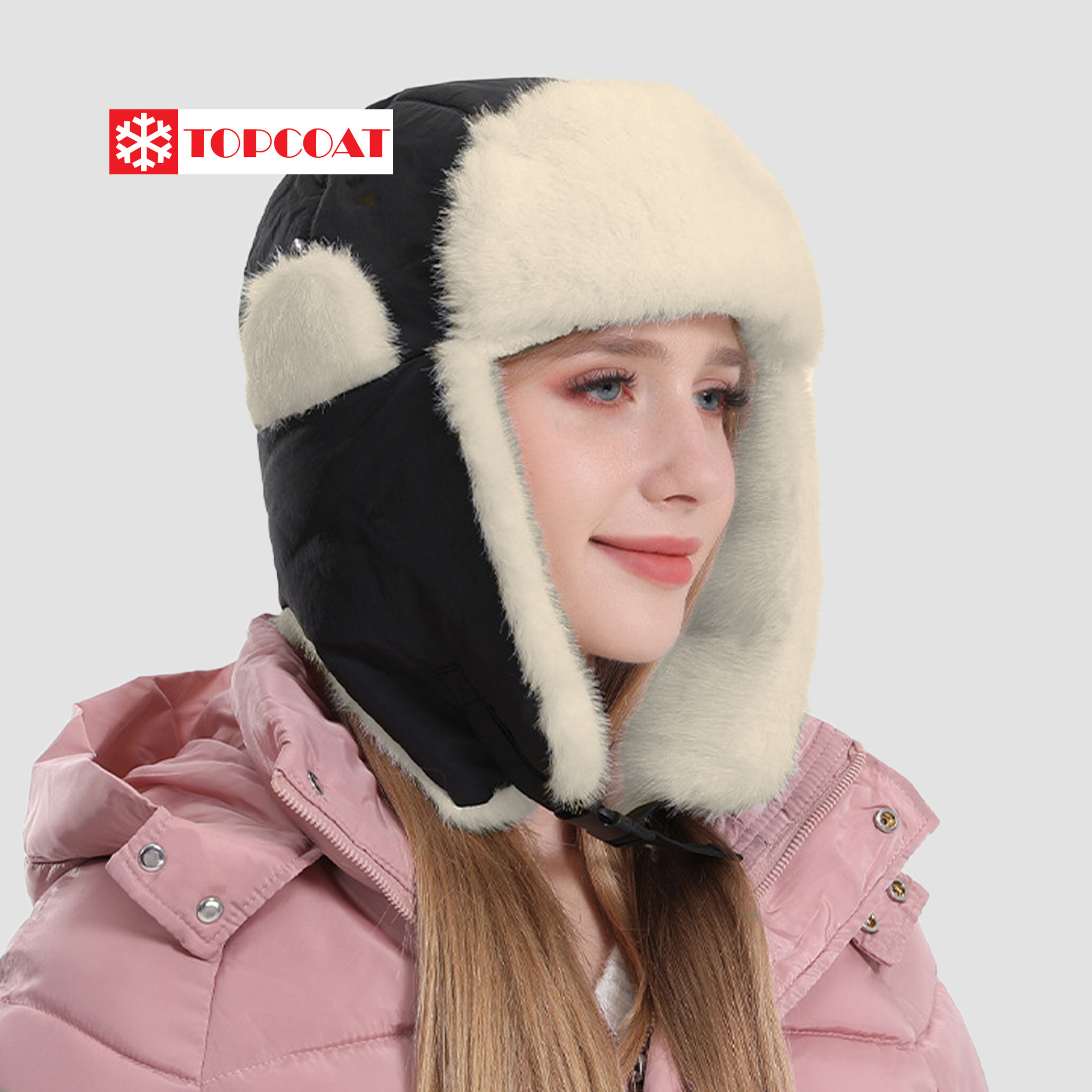 หมวกบอมเบอร์กันหนาวสีพื้น สามารถใส่เล่นสกีได้ อุณหภูมิได้ถึง -20 องศา
