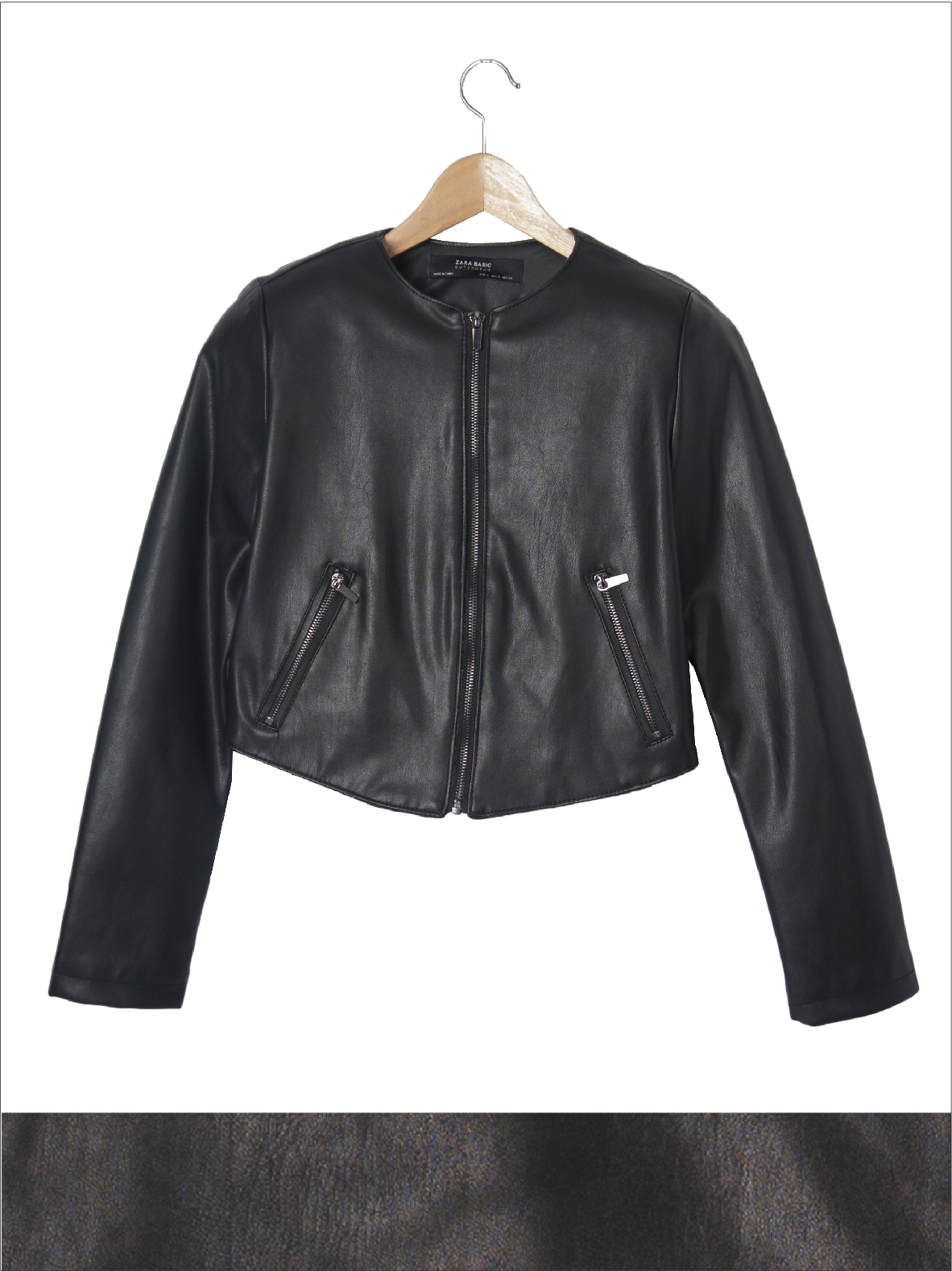 G 170095 เสื้อแจ็คเกตหนัง (แขนยาว) ZARA ราคาเช่า 120 บาท ต่อ 1 วัน