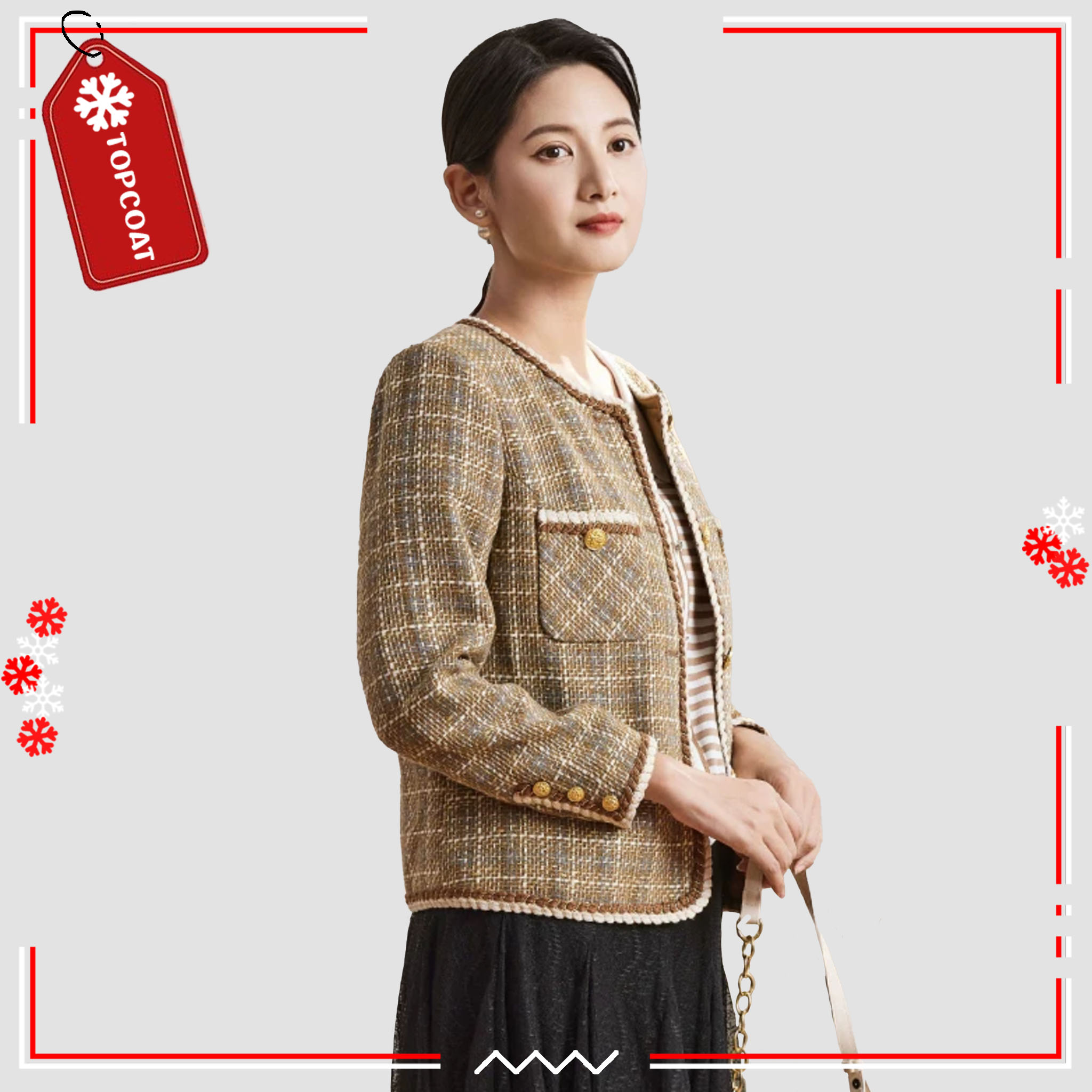 สูทคลุมผ้าทวิต ซับในทั้งตัว ผ้าทอละเอียดสวย