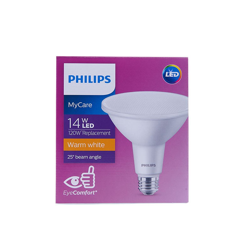 Philips หลอดไฟ ฟิลลิป์ PAR38 E27 14W 2700K แสงส้ม หลอดไฟสนาม Essential LED SPOT A1