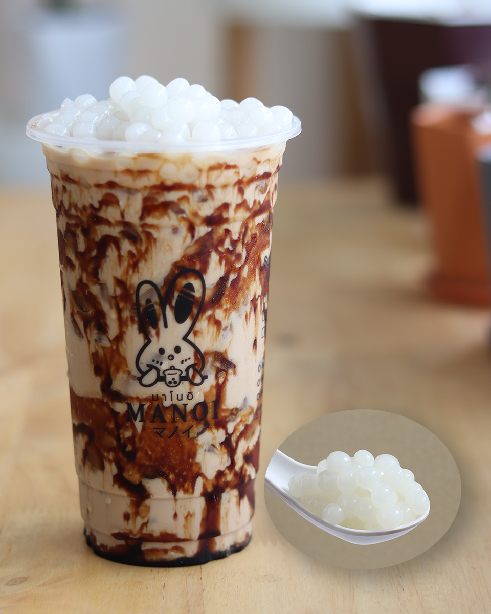 Yogurt Flavor Popping Manoi (ไข่มุกป็อปโยเกิร์ต แบรนด์มาโนอิ)
