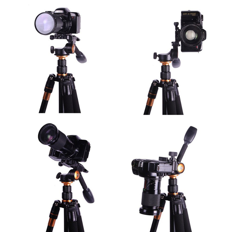 Q-08 Professional Video DSLR Camera 3-Way Fluid Tripod Monopod Head หัวแพน + Quick Release Plate 1/4" Screw