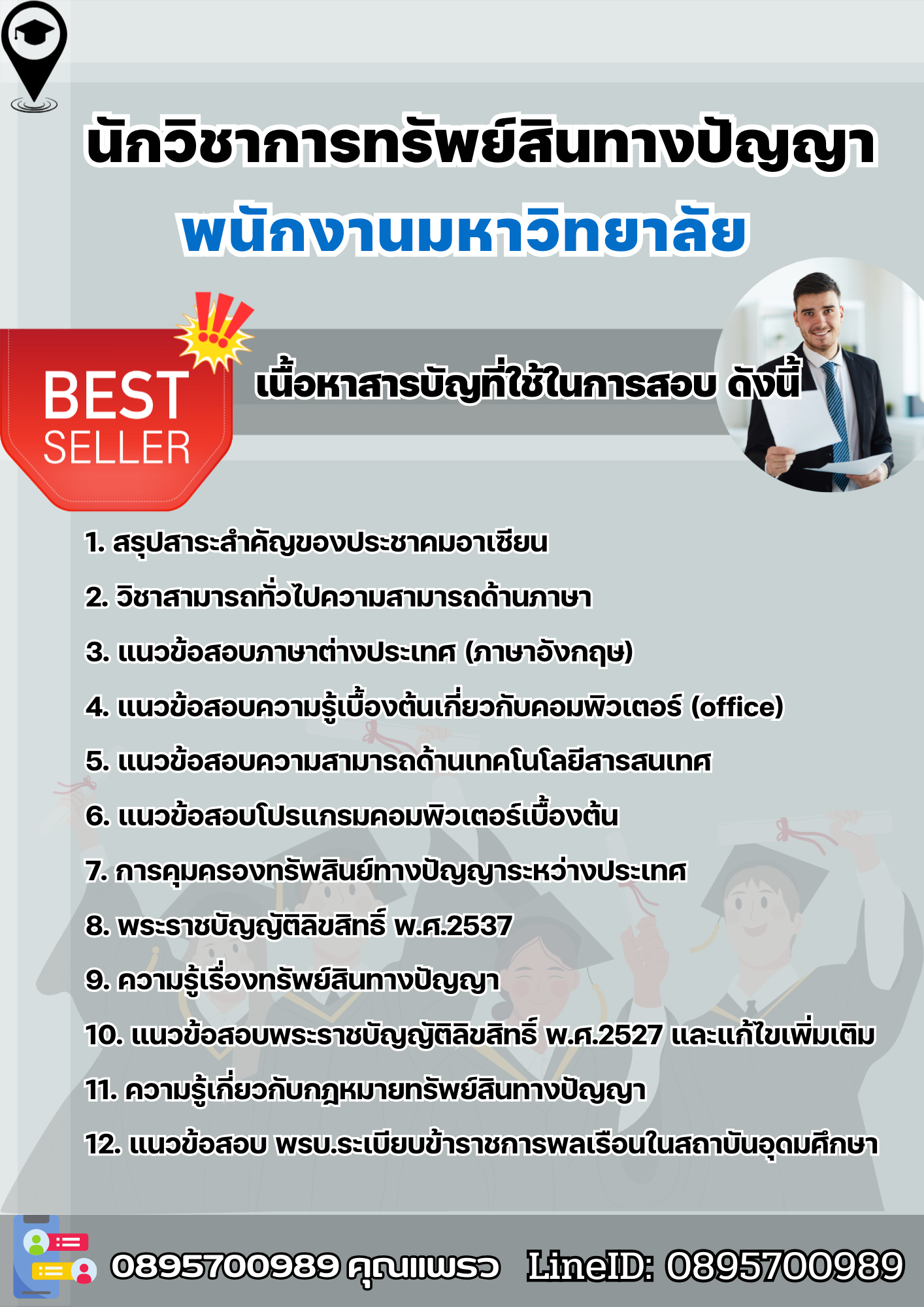 แนวข้อสอบนักวิชาการทรัพย์สินทางปัญญา พนักงานมหาวิทยาลัย 2568