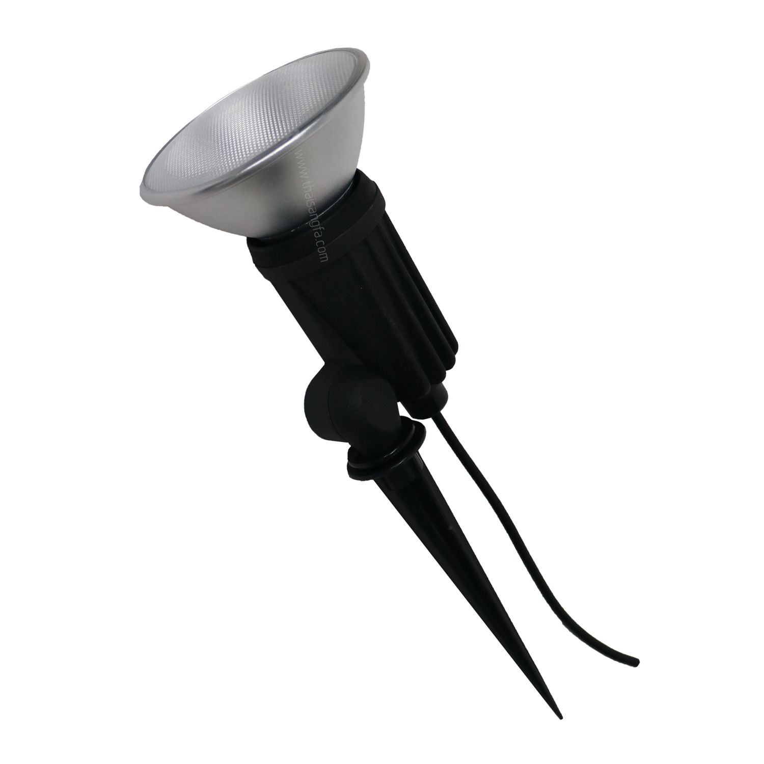 โคมไฟปักดิน PAR38 ขั้วไฟสนาม พร้อมหลอดไฟ แสงขาว23W โคมไฟกันน้ำE27 สีดำ สำหรับใส่หลอดไฟอเนกประสงค์ขั้วเกลียว1ชุด