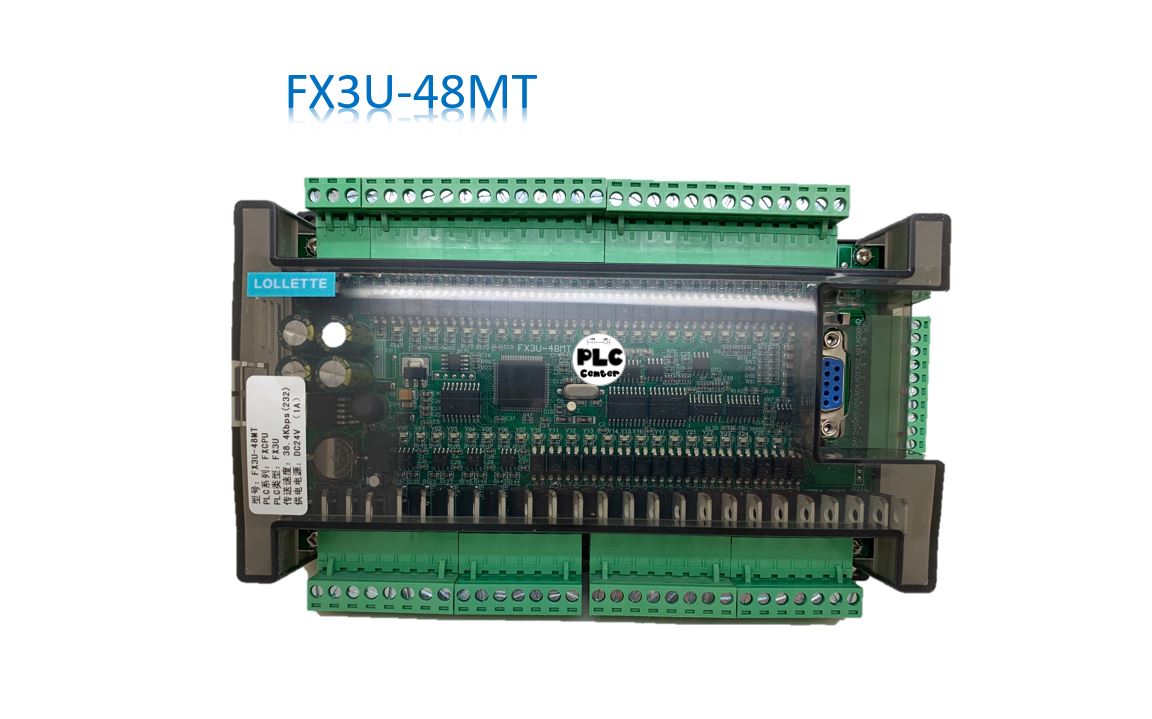 PLC BOARD FX3U-48MT+6AD+2DA+1RS485 (รุ่น TOP มีแบตเตอรี่ Backup)