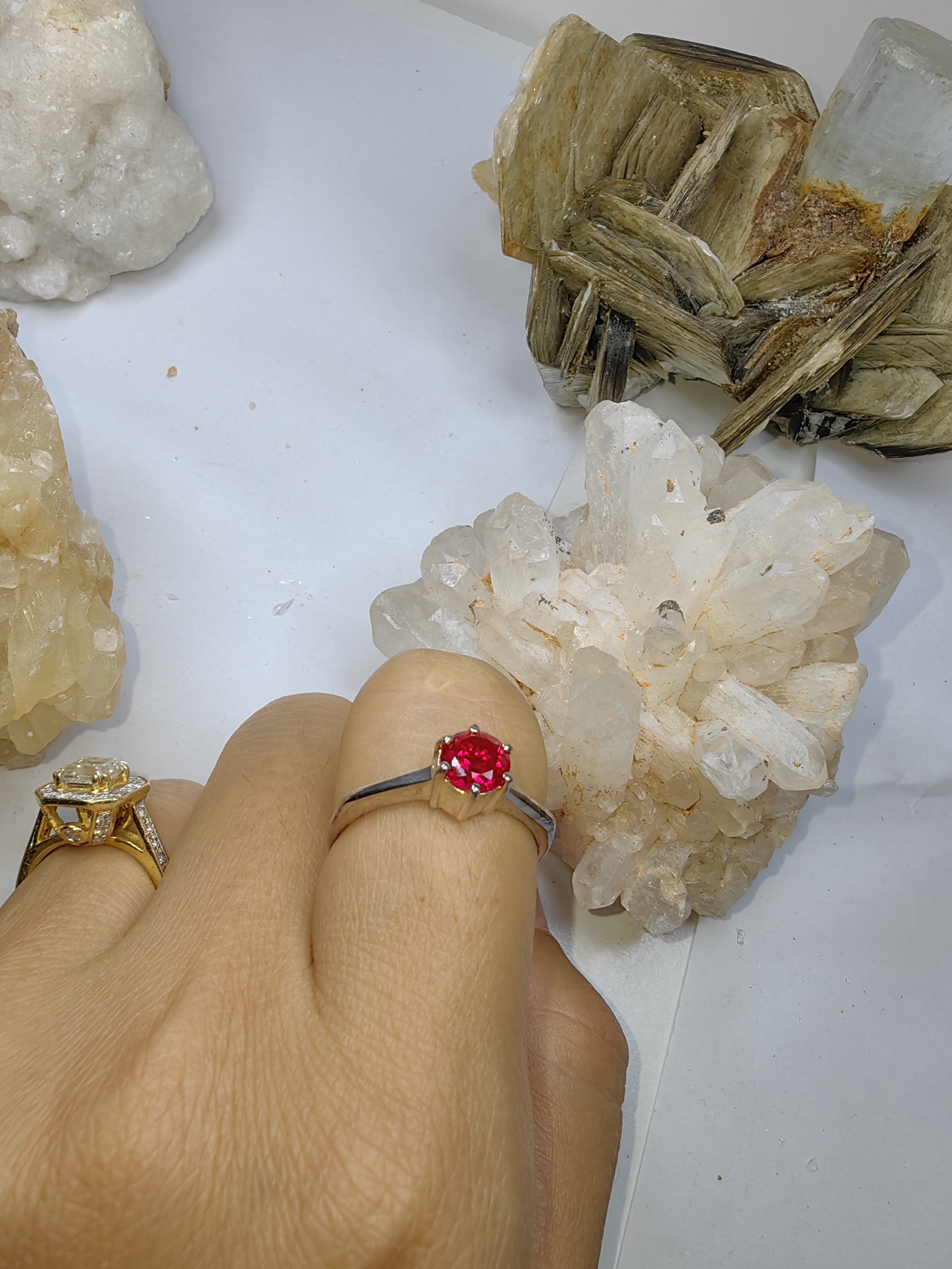 แหวนทับทิม เงินแท้ 92.5% Ruby 925 Stering Silver Ring