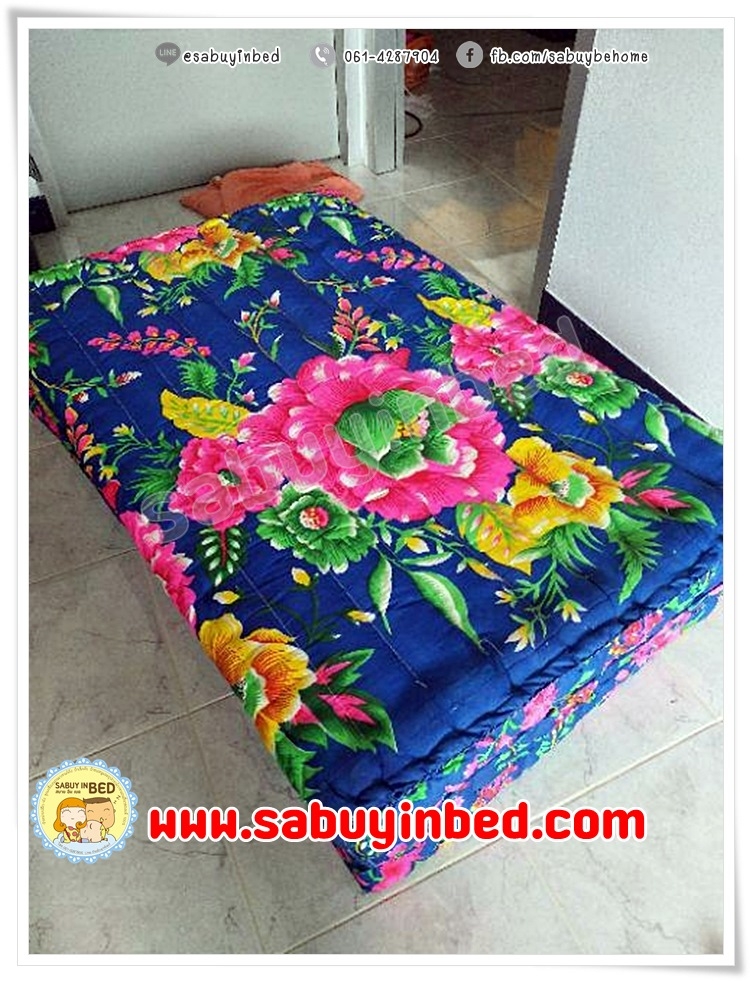 ที่นอนนุ่นพับได้ แบบพับ3ตอน ไซด์ 3 ฟุต ยัดนุ่นแน่น ผ้าหนา Kapok Mattress (Noon) พับนุ่น (ขนาด 90x165-170x7.5 ซม.)