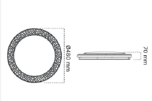 SHINING โคมไฟ LED ติดเพดาน รุ่น โครอล ขนาด 50 วัตต์ 3 แสงในโคมเดียว หน้าโคมกว้างกระจายแสงทั่วถึง 120 องศา