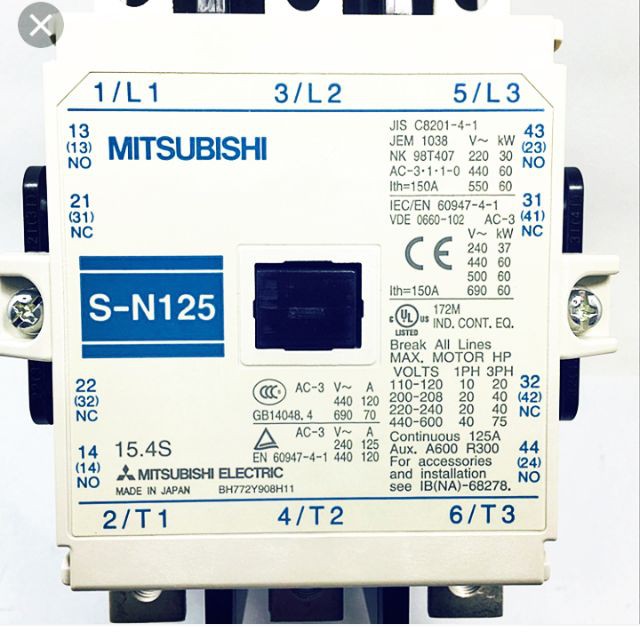Mitsubishi แม็กเนติกมิตซูบิชิ S-N125 Magnetic Contactor 220V-380V แม็คเนติกS-N125