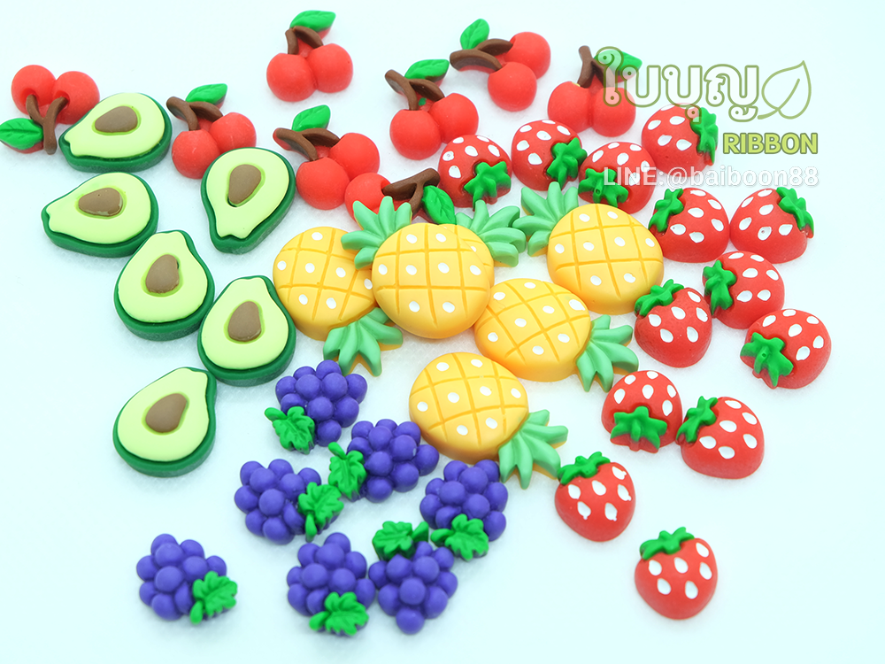 ผลไม้ 3D ตกแต่งเหรียญโปรยทาน (คละแบบ) 100 ชิ้น (รุ่นใหม่ 2023)