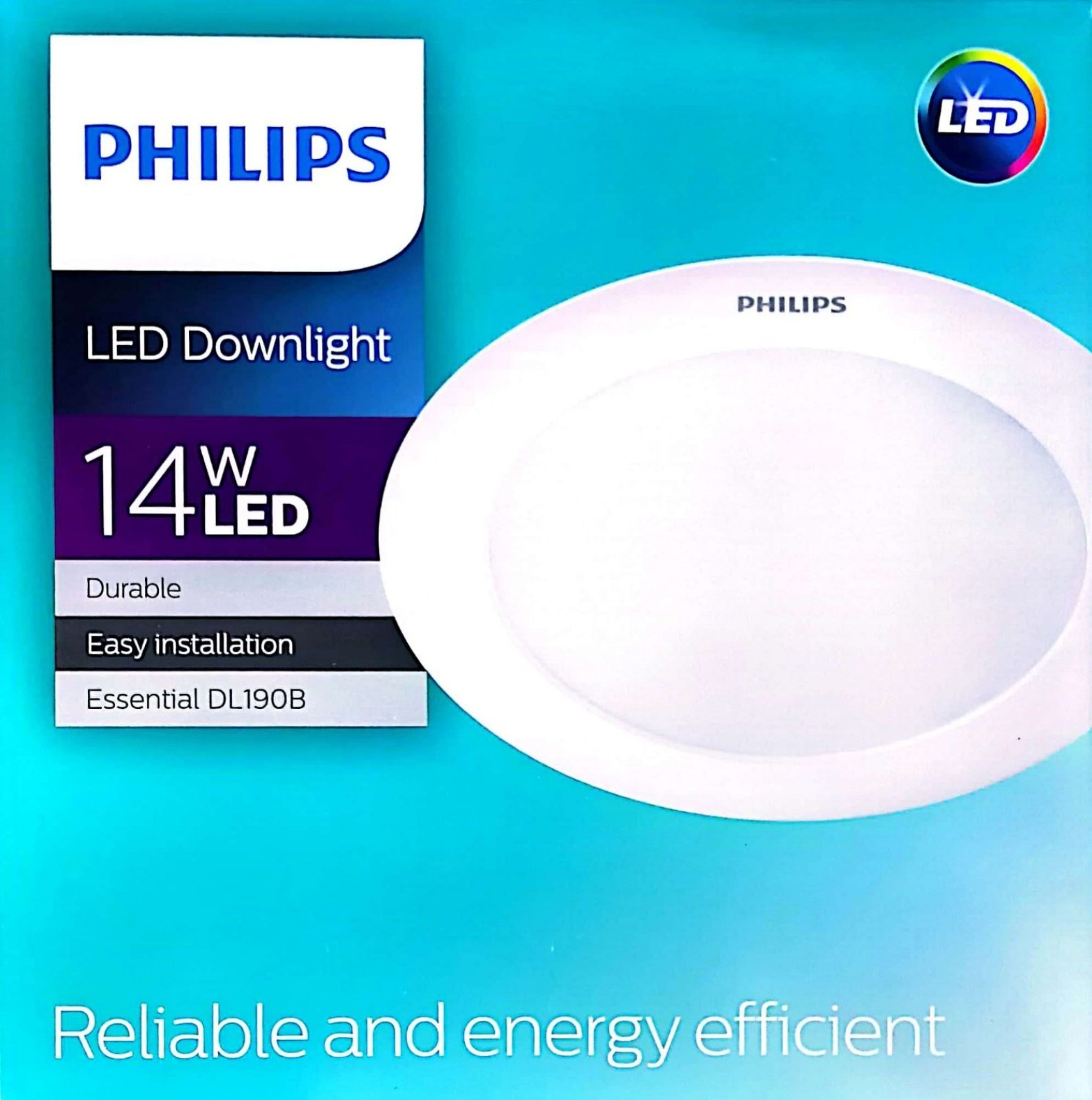 Philips ดาวน์ไลท์ LED ERIDANI DL190B แบบฝังฝ้า 6นิ้ว 14W LED 14W/DL กลม.14วัตต์ EyeComfort แสงขาว/แสงส้ม คลูไวท์