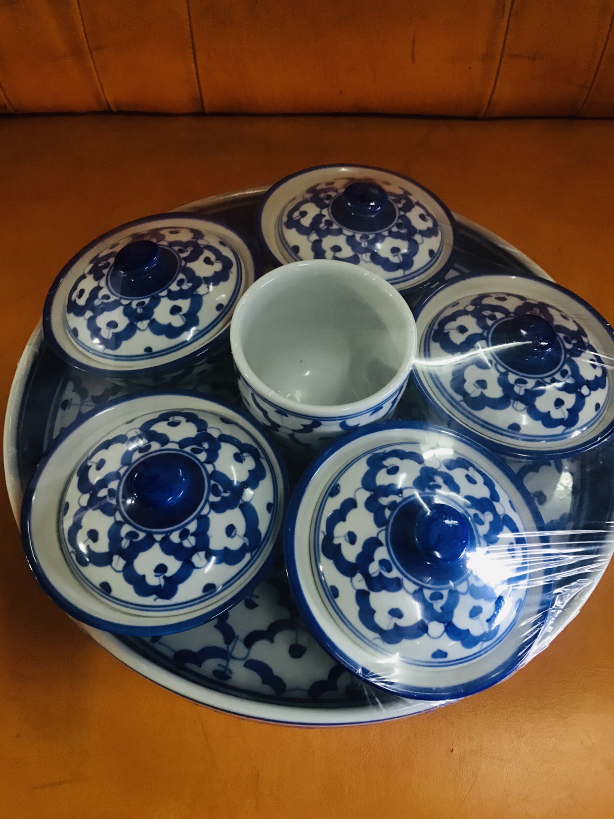 ชุดถวายข้าวพระลายไทย12"