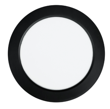 SHINING LED Downlight Surface ขนาด 12 วัตต์ ขอบดำ แสงขาว ทรงกลม 8 นิ้วไม่ต้องเจาะฝ้า