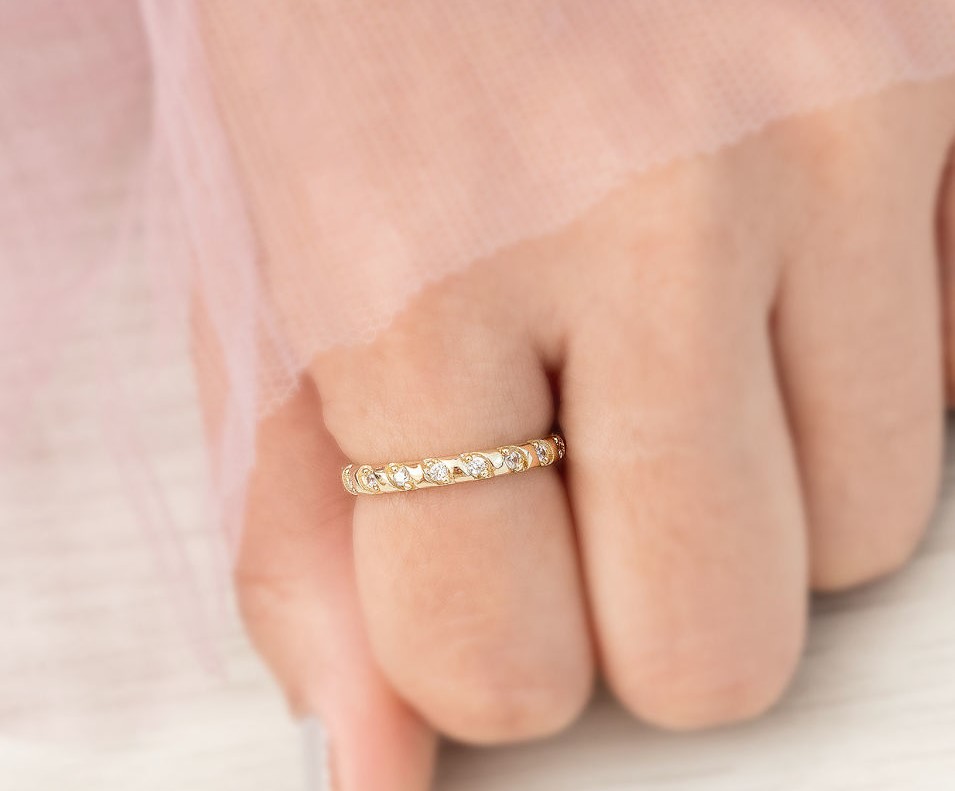 DIAMOND 18K YELLOW GOLD RING แหวน เพชร ทอง 18K Pre-order