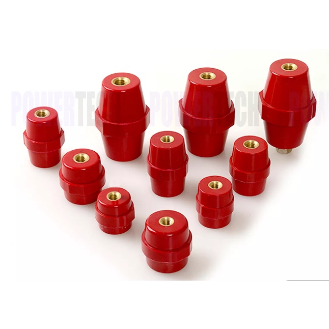 DAKO ลูกถ้วยบัสบาร์ ลูกถ้วยบัสบาร์ สีแดง รุ่น SM-25 SM-35 SM-51 SM-76 มาพร้อมน๊อต ลูกถ้วยฉนวนบัสบาร์สีแดง BUS BAR SUPPORT