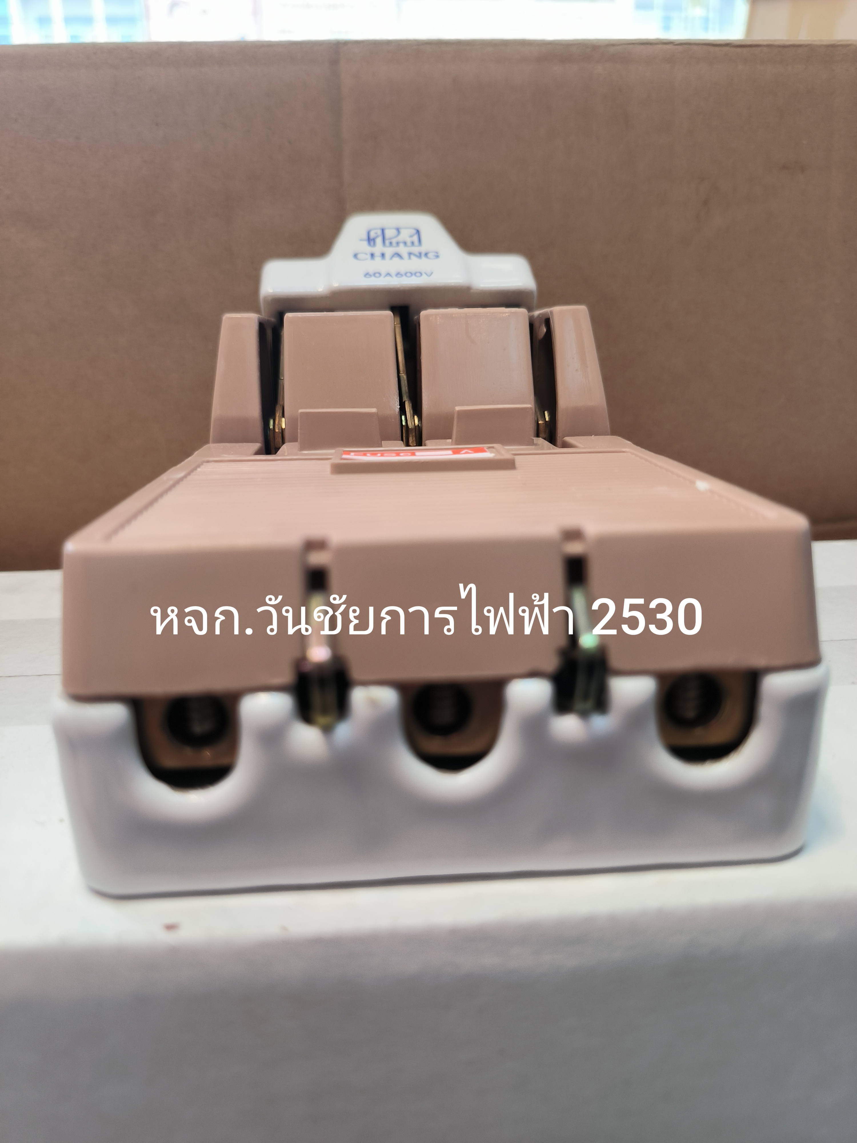 CHANG คัทเอาท์ ตราช้าง 3 Pole 60A คัทเอาท์ 3P 60แอมป์ มีฟิวส์แถม พร้อมใช้งาน (พร้อมฟิวส์ในกล่อง)