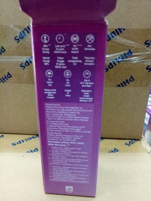Philips หลอดไฟ ฟิลิปส์ LED Stick 7.5W ทรงแท่ง E27 Daylight warmwhite เลือกแสงขาวหรือส้ม