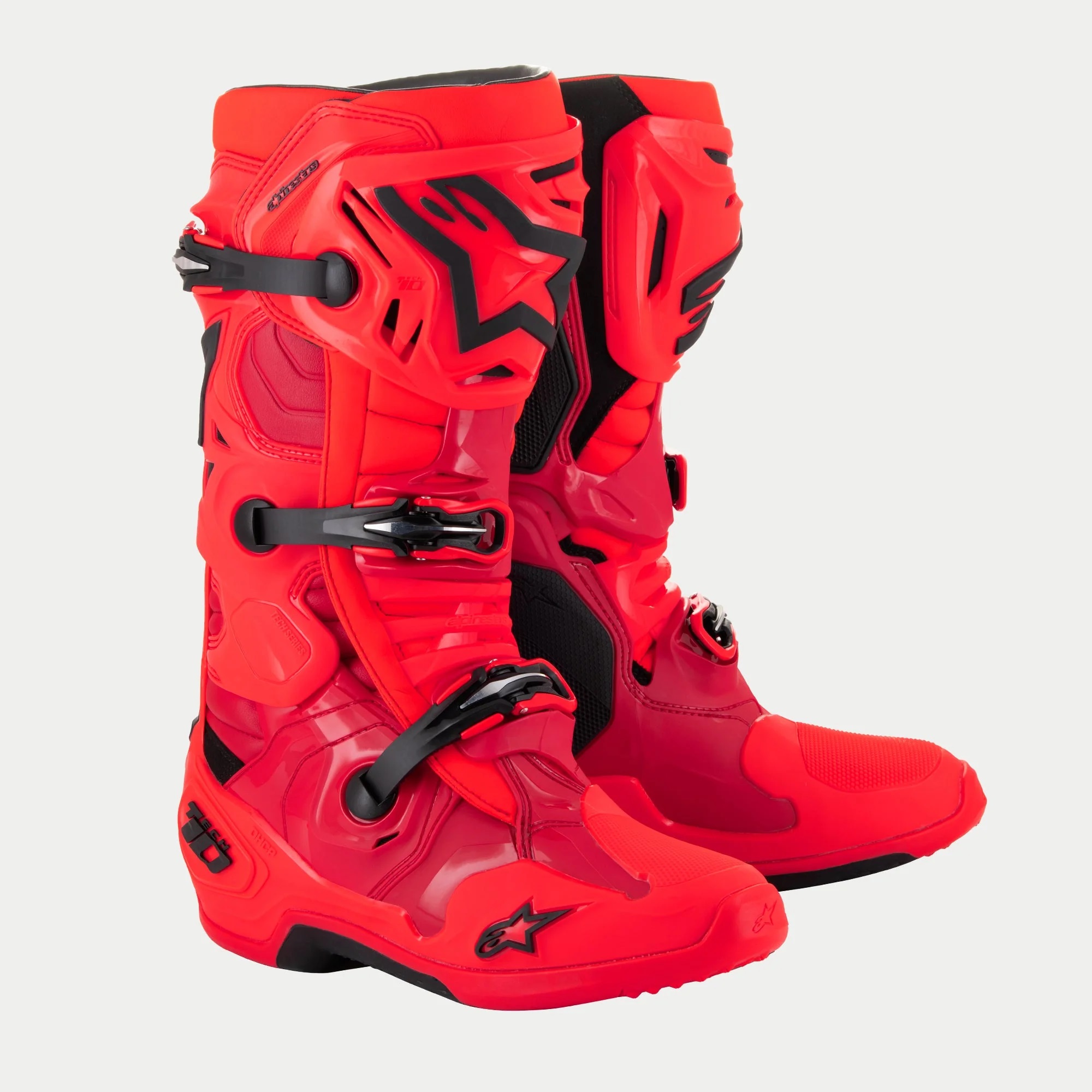 Alpinestars Tech 10 Ember LE Boots (RED FLUO/BRIGHT RED/BLACK)