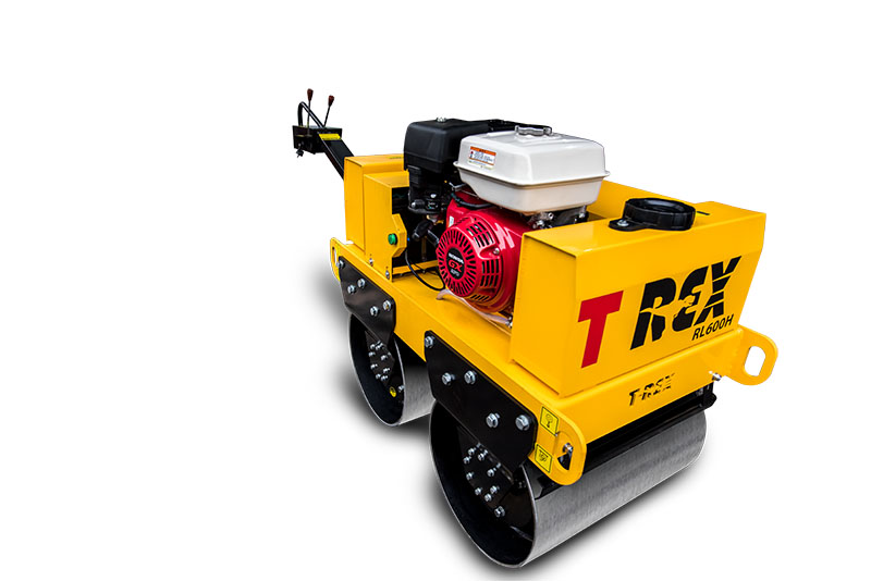 รถบดดินเดินตาม Walk-Behind Rollers T-REX RL600H เบนซิน Honda GX270 9HP แรงบดอัด 20KN