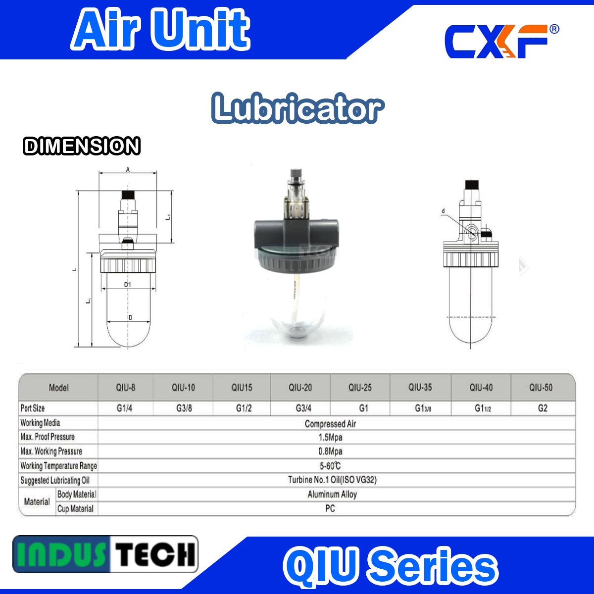 CXF Air Unit Lubricator รุ่น QIU