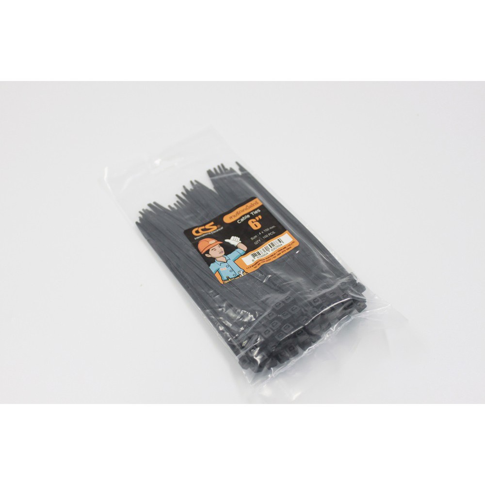 CCS เคเบิ้ลไทร์ CABLE TIES หนวดกุ้ง สายรัดของ ขนาด 4นิ้ว 6นิ้ว 8นิ้ว แบรนด์CCS