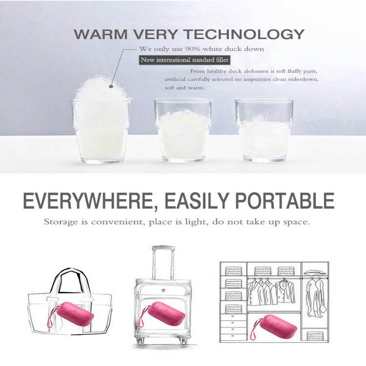 เสื้อกันหนาว เสื้อกันหนาวมีฮู้ด เสื้อกันหนาวขนเป็ด มีถุงผ้า มีฮูด