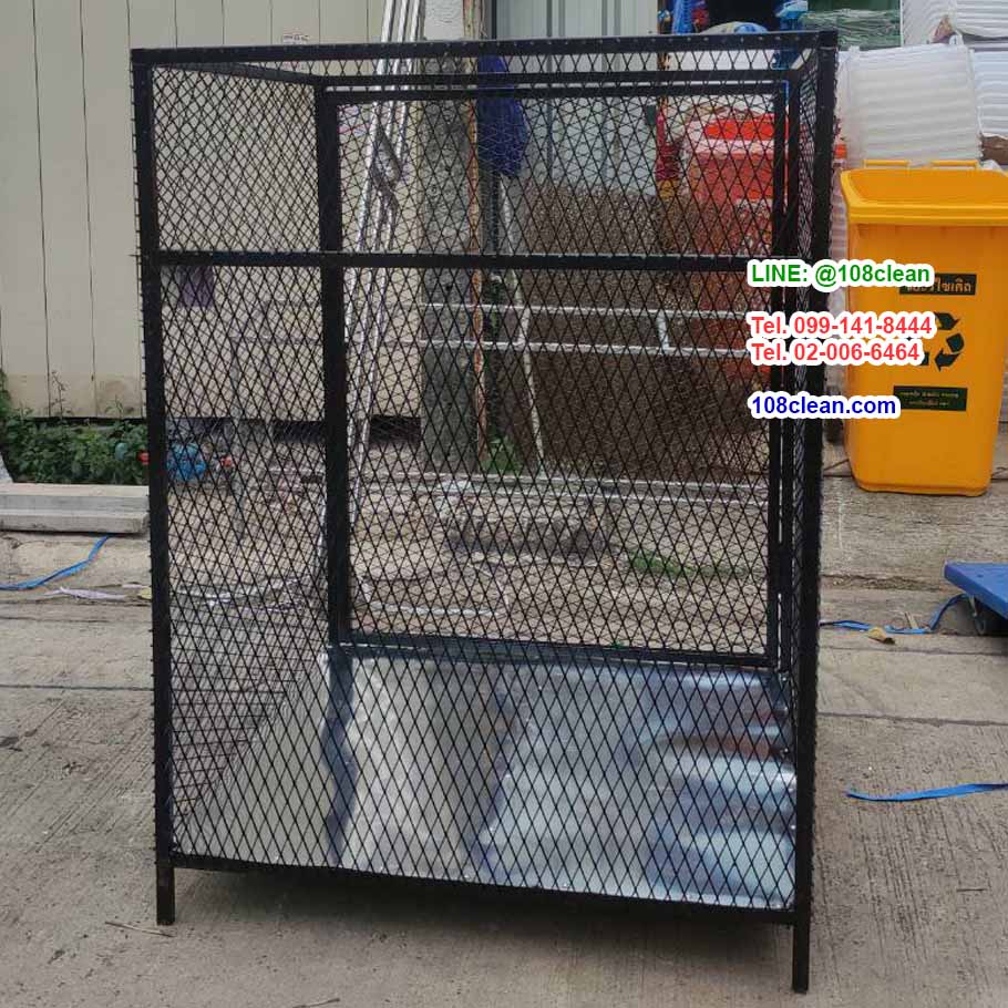 ตะแกรงทิ้งขยะขนาดใหญ่แบบมีประตู