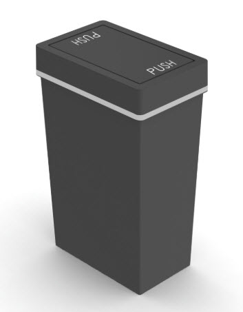 ถังขยะทรงเหลี่ยม มีฝาปิด 40 ลิตร