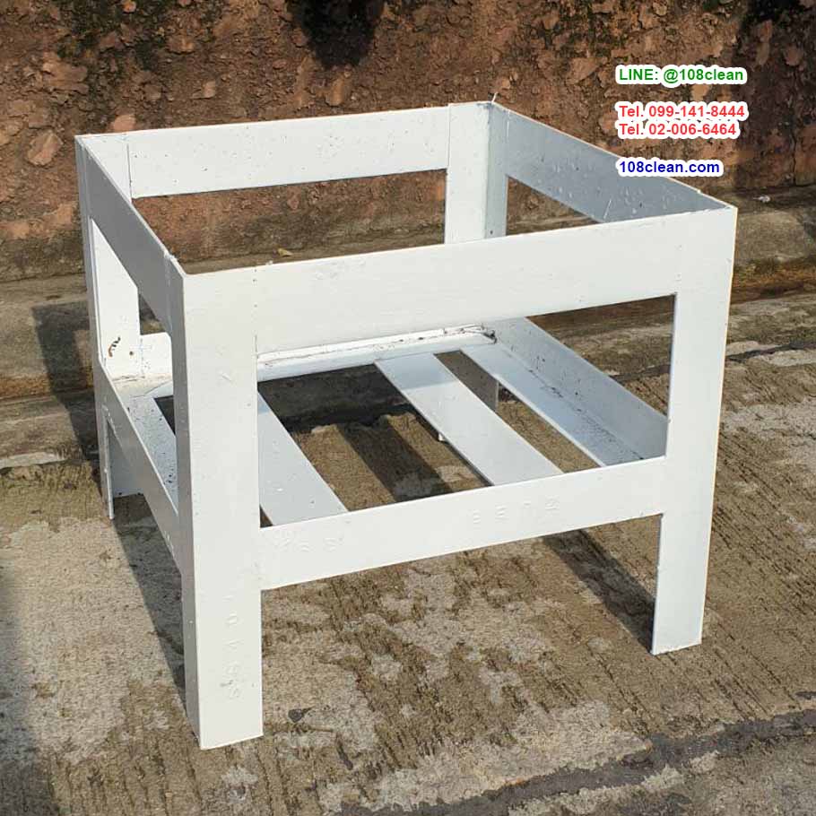 แท่นวางถังขยะแยกประเภท 60 ลิตร ขนาด 1 ช่อง ไม่มีแผงป้ายด้านหลัง