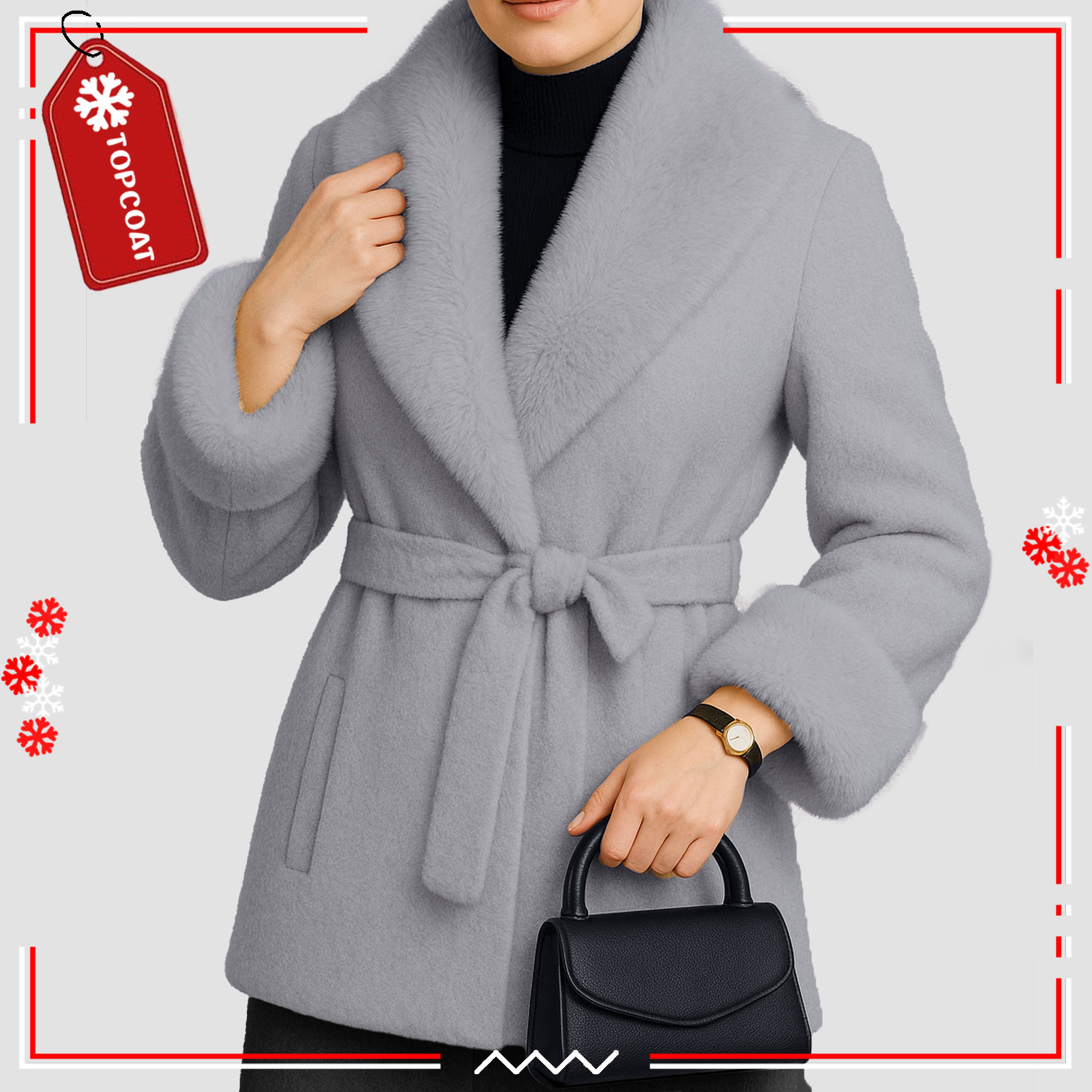 เสื้อคลุมกันหนาวปกเฟอร์ ผ้ามีน้ำหนัก กักเก็บอุณหภูมิได้ดี กระเป๋าสามารถใช้งานได้จริง