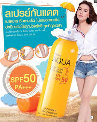 Mistine Aqua Base Sun Body Spray UV SPF50 PA+++ 100ml มิสทีน สเปรย์กันแดด ฉีดทับเมคอัพ สเปรย์กันแดดตัว อะควา เบส