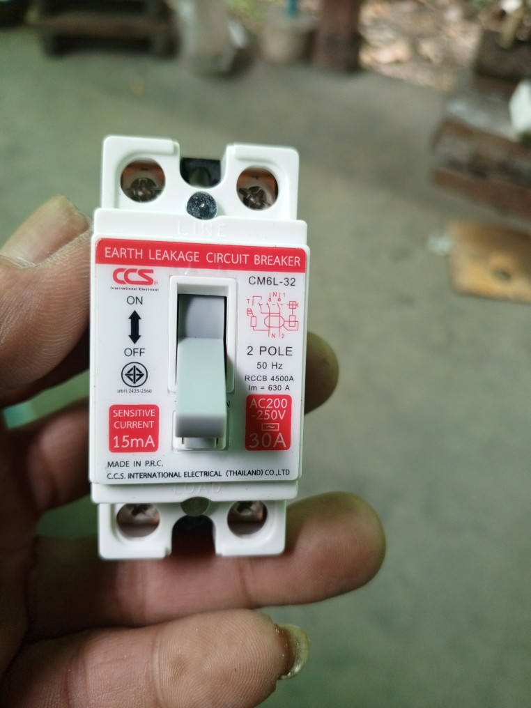 เซฟตี้เบรกเกอร์ กันดูด กันไฟรั่ว Safety Breaker (RCCB) แบรนด์ CCS รุ่น CM6L-32