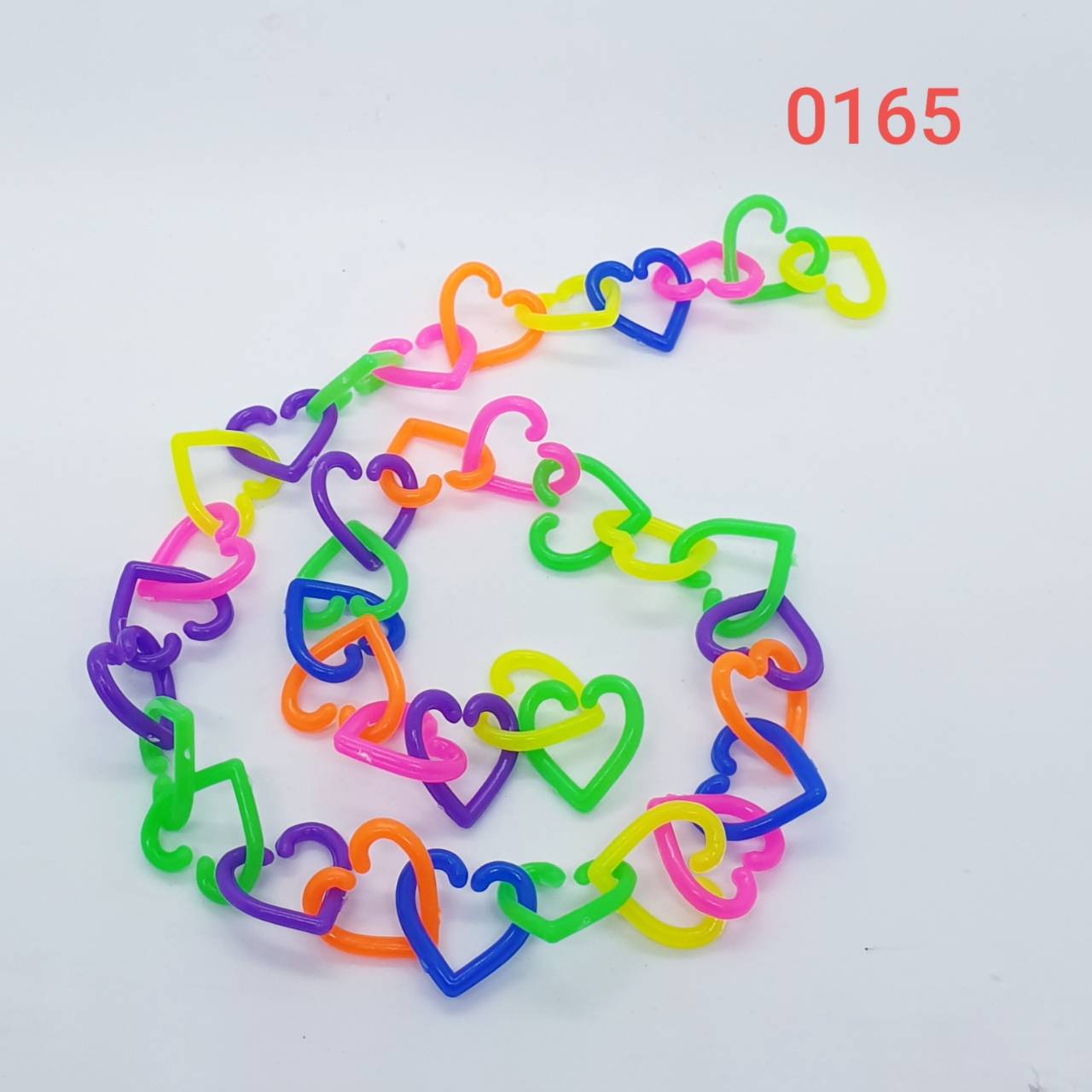 โซ่หัวใจสีสดคละสี