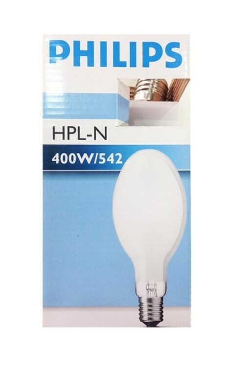 Philips หลอดไฟ HPL-N ผ่านบัลลาสต์ หลอดแสงจันทร์ ฟิลิปส์ 125W / 250W / 400W จำนวน 1หลอด ราคารวมภาษีแล้ว