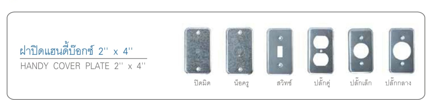 ฝาปิดแฮนดี้บ๊อก 2×4 รุ่นหนา