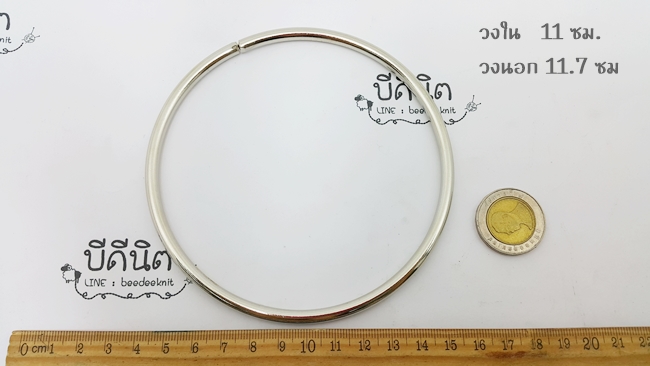 กลม-สีเงิน ขนาดวงใน10cm 1คู่