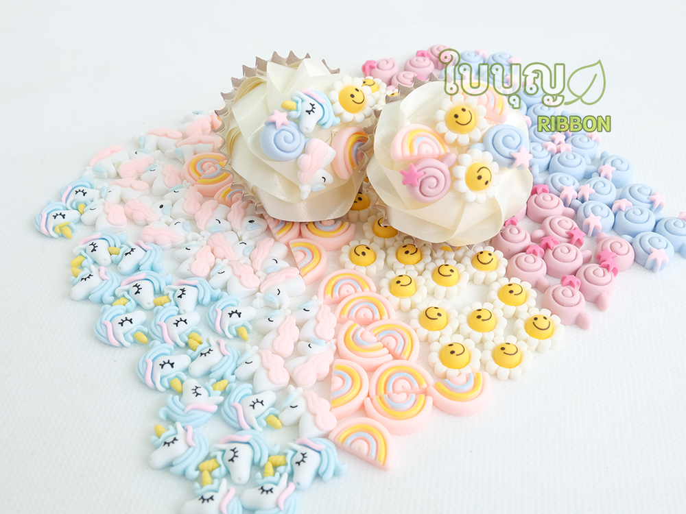 แคนดี้ยูนิคอร์น 3D ตกแต่งเหรียญโปรยทาน (คละแบบ) 100 ชิ้น