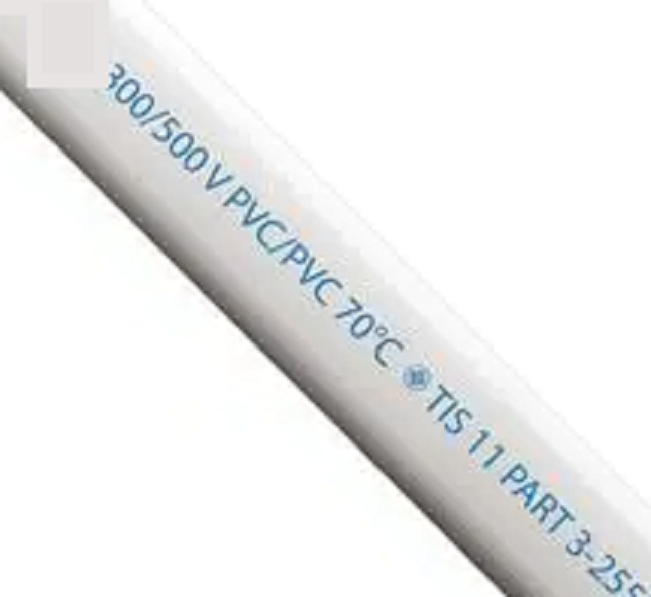 สายไฟทองแดง VAF 2x2.5 sq.mm. 20เมตร 30เมตร 50เมตร สีขาว สายคู่ สำหรับเดินภายในบ้าน สายไฟแกนคู่ เบอร์ 2.5 2แกน ตัดแบ่ง