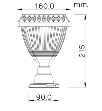 SHINING โคมไฟติดหัวเสาโซล่าเซลล์ขนาด 3 วัตต์ มาพร้อมแสง GRB ตั้งเวลาควบคุม เปิด-ปิดได้ตามที่ต้องการ