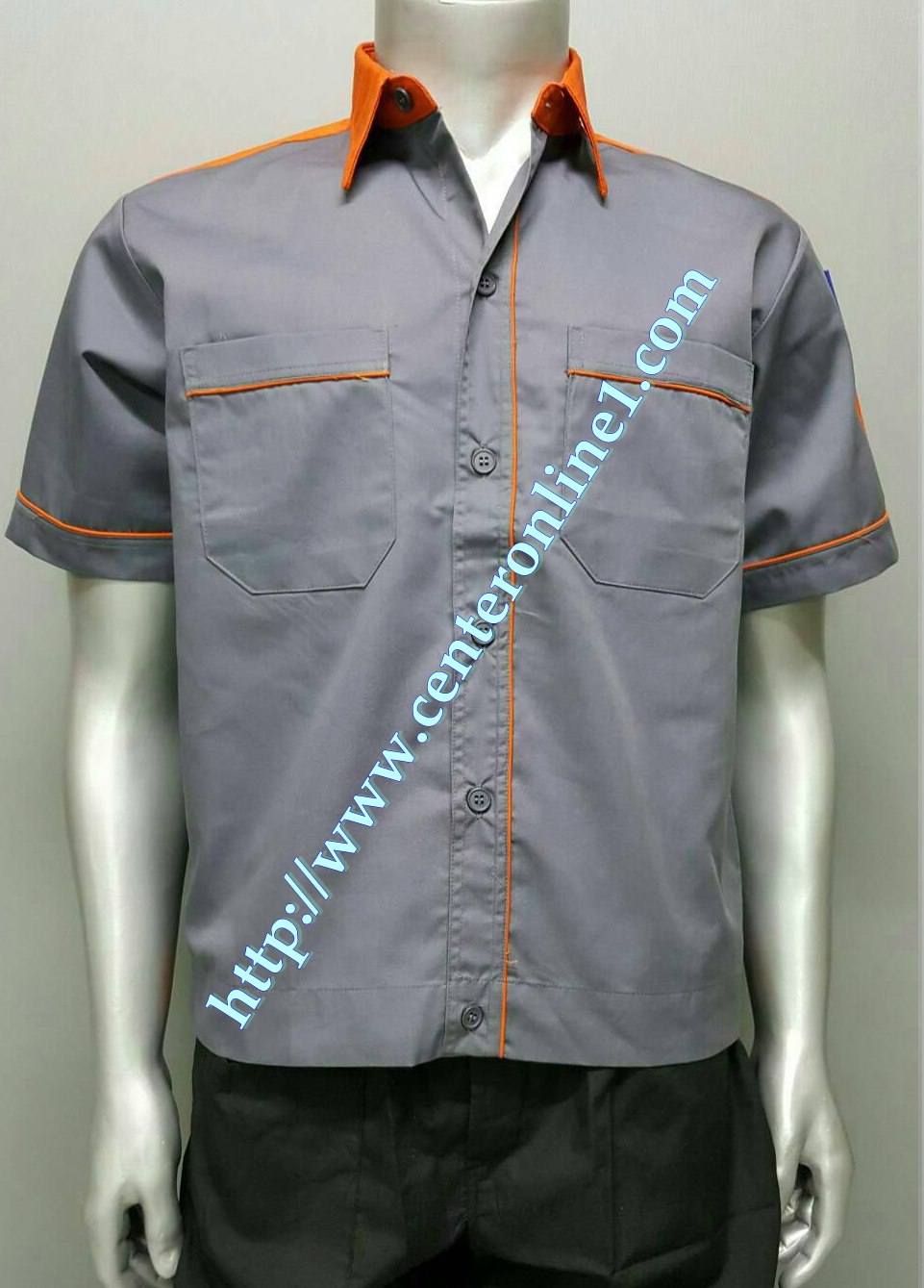 เสื้อ ยูนิฟอร์ม ผ้าคอมทวิว เสื้อช็อป เสื้อช่าง เสื้อทำงาน (M) จำนวน 5 ตัว