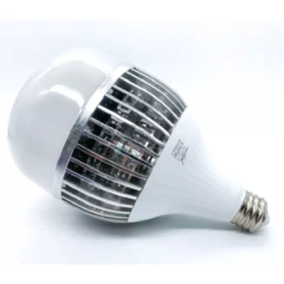 NeoX หลอดไฟ ไฮวัตต์ Bulb High Power 150W แสงขาว Daylight E27 แถมตัวแปลงขั้ว E40 หลอดไฟ บอดิ้เงิน มีระบายอากาศ