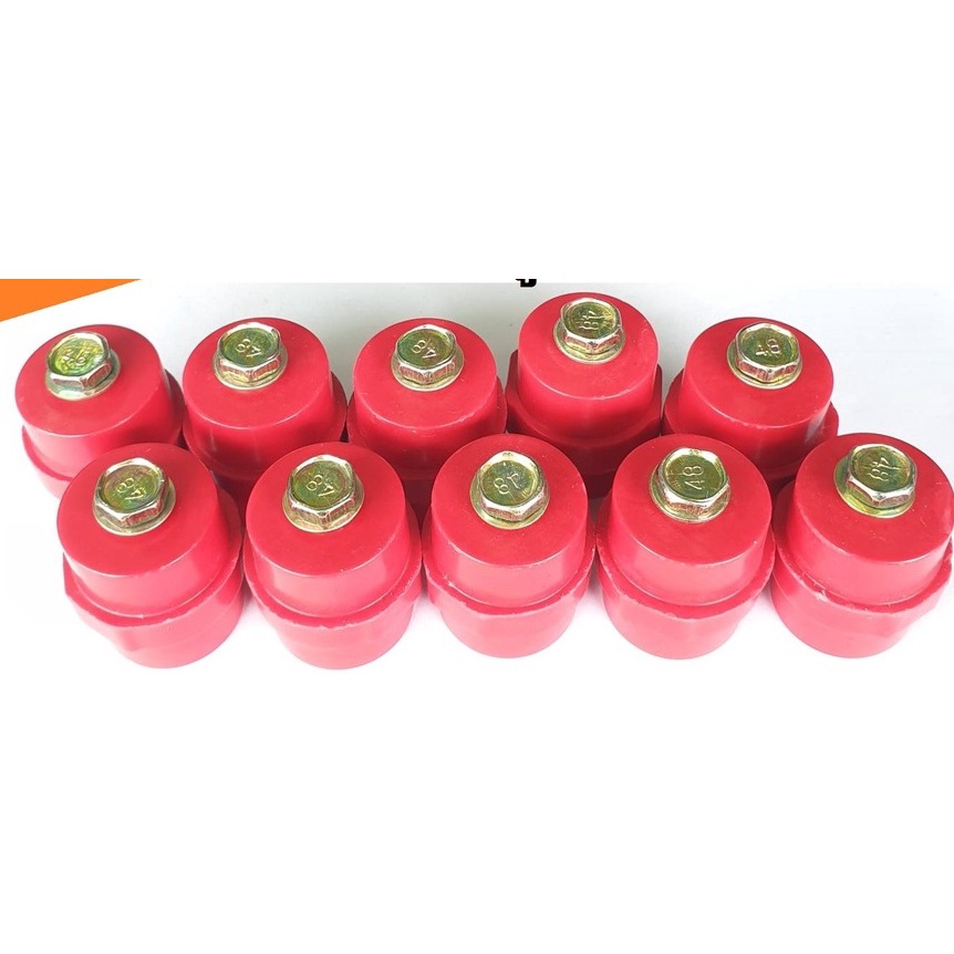 DAKO ลูกถ้วยบัสบาร์ ลูกถ้วยบัสบาร์ สีแดง รุ่น SM-25 SM-35 SM-51 SM-76 มาพร้อมน๊อต ลูกถ้วยฉนวนบัสบาร์สีแดง BUS BAR SUPPORT