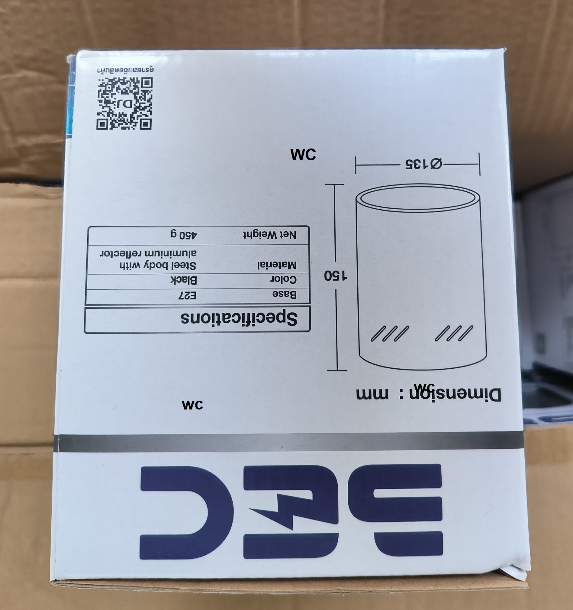 BEC โคมติดลอยเพดาน ดาวน์ไลท์ติดลอยกลม 4 นิ้ว E27 ขั้วเกลียว รุ่น DJ401 BLACK สีดำ