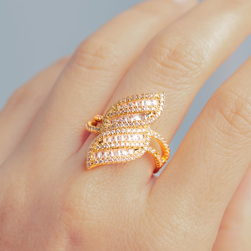 DIAMOND 18K YELLOW GOLD RING แหวน เพชร ทอง 18K Pre-order