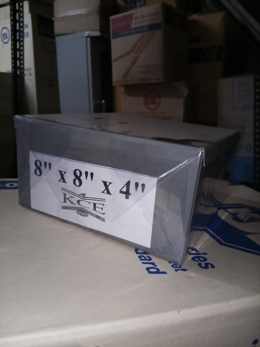 PULLBOX พลูบ๊อกเหล็ก ขนาด 8x8x4 นิ้ว กล่องเหล็กพักสายไฟ พลูบ๊อก KMC 1 กล่อง